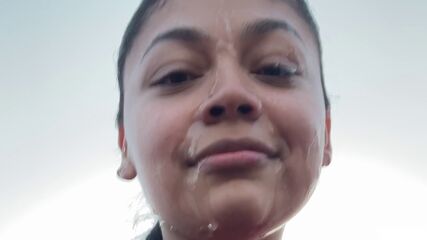 Bike POV Facial Cumshot